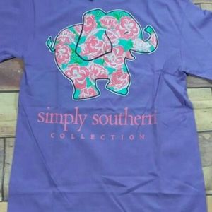 Simply southern purple elephant signature top